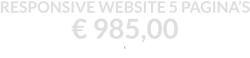 RESPONSIVE WEBSITE 5 PAGINA’S € 985,00  E